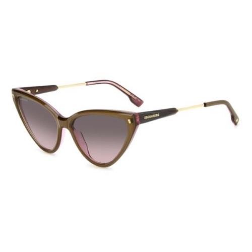 Stijlvolle zonnebril voor vrouwen Dsquared2 , Brown , Unisex