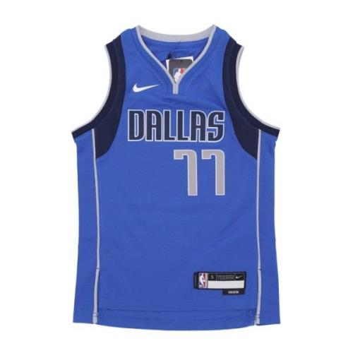 Luka Doncic Basketbal Tanktop Nike , Blue , Heren