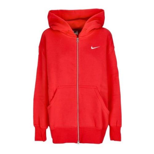 Phoenix Fleece Zip Hoodie Rood Nike , Red , Dames