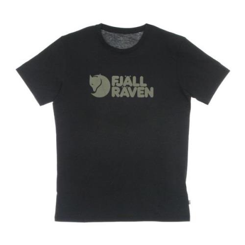 Zwart Logo T-shirt voor Mannen Fjällräven , Black , Heren