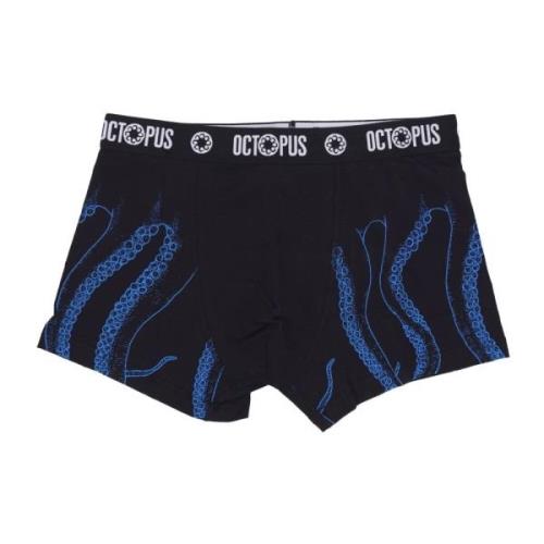 Outline Boxer Zwart/Blauw Octopus , Black , Heren