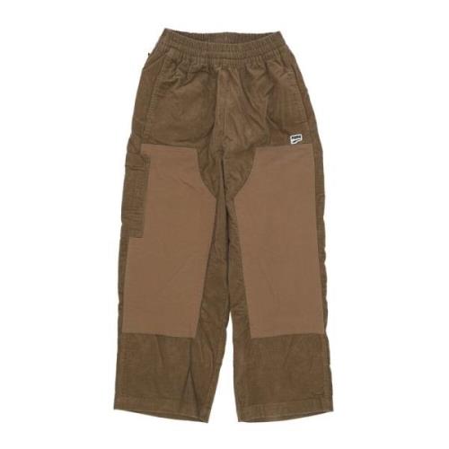 Corduroy Chocolade Lang Broek Puma , Brown , Dames