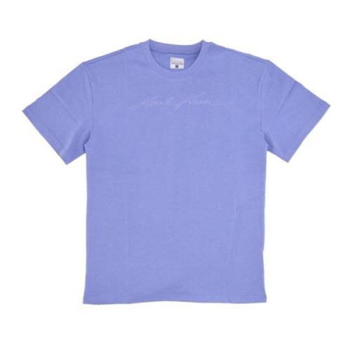 Autograph Heavy Jersey Boxy Tee Lila Karl Kani , Purple , Heren