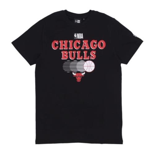 Chicago Bulls NBA Grafisch Tee Zwart New Era , Black , Heren