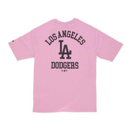 Dodgers Wordmark Tee Pink/Black New Era , Pink , Heren