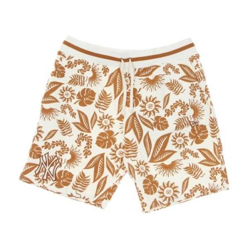 Bloemen MLB Tracksuit Shorts New Era , Brown , Heren