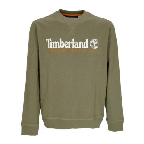 Geborduurde Crew Neck Sweatshirt Earth Timberland , Green , Heren