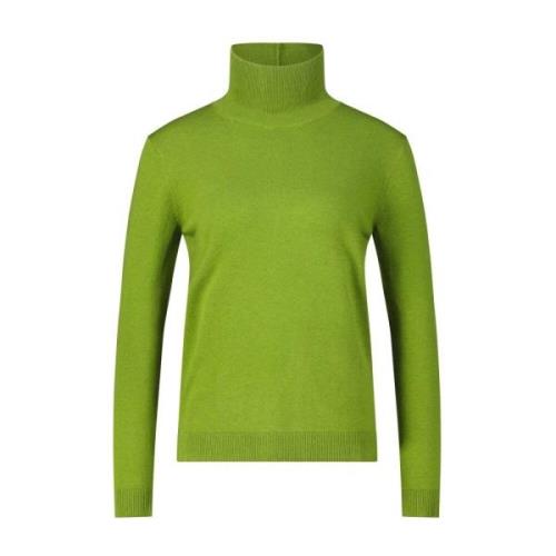 Zijden Staande Kraag Trui Max Mara , Green , Dames