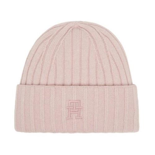 Roze Iconische Beanie Tommy Hilfiger , Pink , Dames