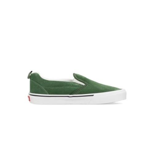 Groene Slip-On Lage Schoen met Logo Vans , Green , Heren