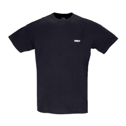 Klassiek Zwart Heren T-shirt Obey , Black , Heren