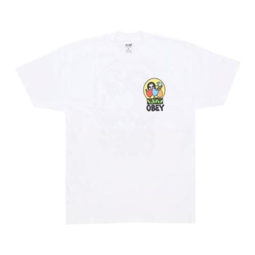 Klassieke Tee Wit Heren T-shirt Obey , White , Heren