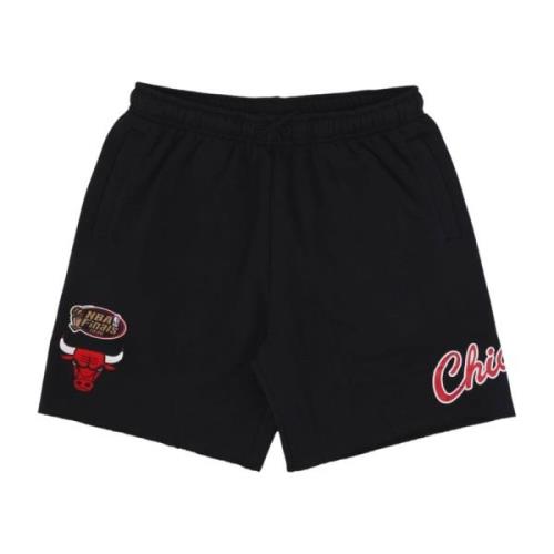 Chicago Bulls Vintage Logo Fleece Shorts Mitchell & Ness , Black , Her...