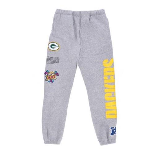 Green Bay Packers Fleece Trainingsbroek Mitchell & Ness , Gray , Heren