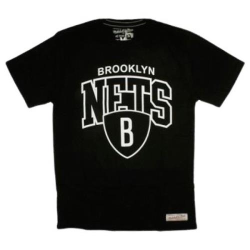 Brooklyn Nets Team Arch Zwart T-shirt Mitchell & Ness , Black , Heren