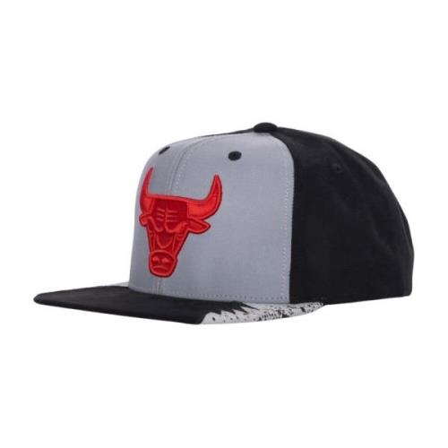 Chicago Bulls Snapback Pet Grijs/Zwart Mitchell & Ness , Gray , Heren