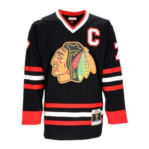 Chicago Blackhawks Chelios Hockey Jack Mitchell & Ness , Black , Heren