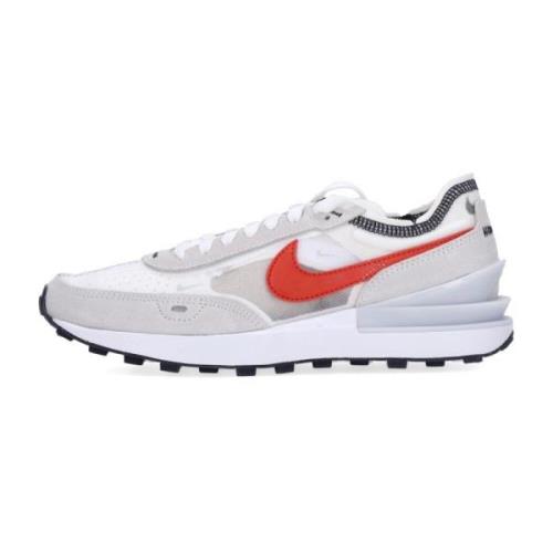 Waffle One Lage Sneaker Wit/Rood Nike , Multicolor , Heren