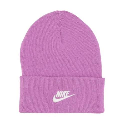 Peak Beanie Rush Hoed Fuchsia/Wit Nike , Purple , Unisex