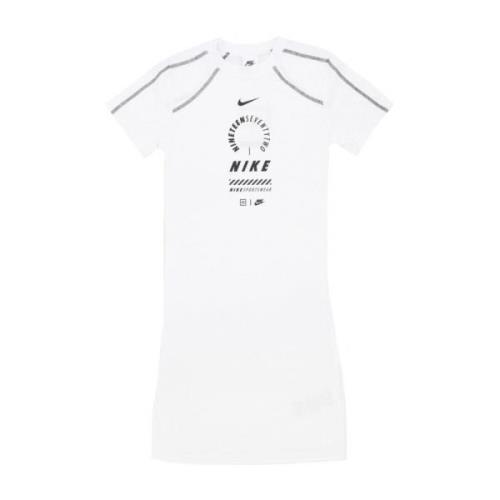 Witte Sportkleding Slim Fit Jurk Nike , White , Dames