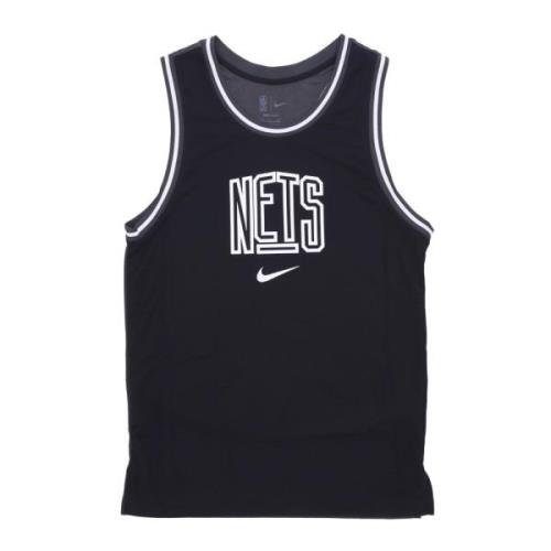 Brooklyn Nets Basketball Tank Top Nike , Black , Heren