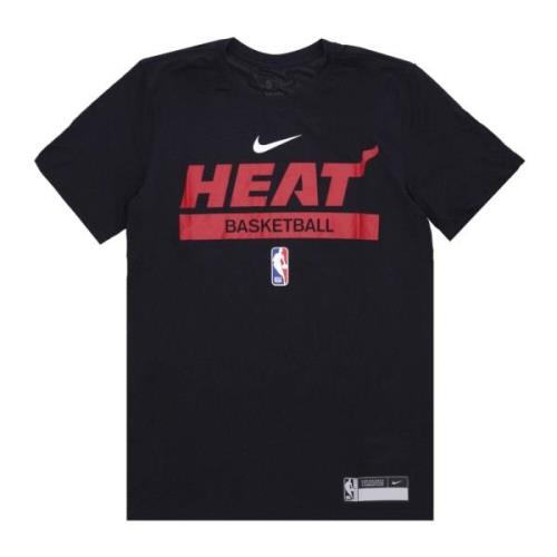 Miami Heat Basketball Practice Tee Nike , Black , Heren