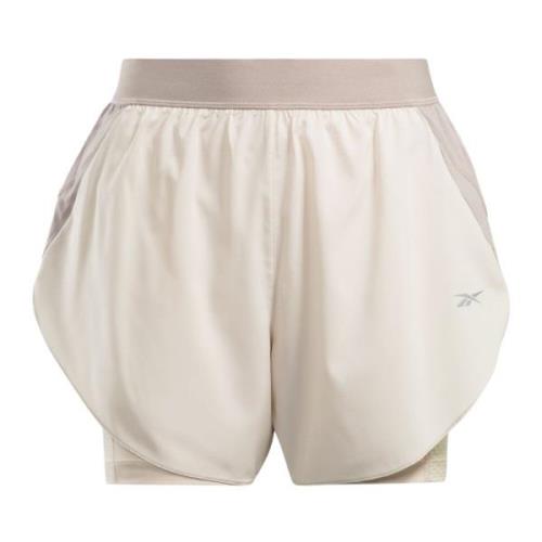 2-in-1 hardloopshorts Reebok , White , Dames