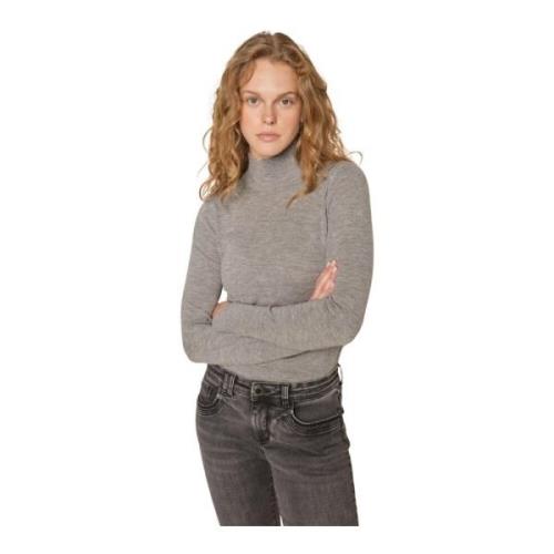 Highneck Knit Strik Sharkskin MOS Mosh , Gray , Dames