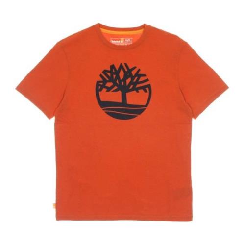 River Tree Tee Chestnut/apple Heren T-shirt Timberland , Brown , Heren