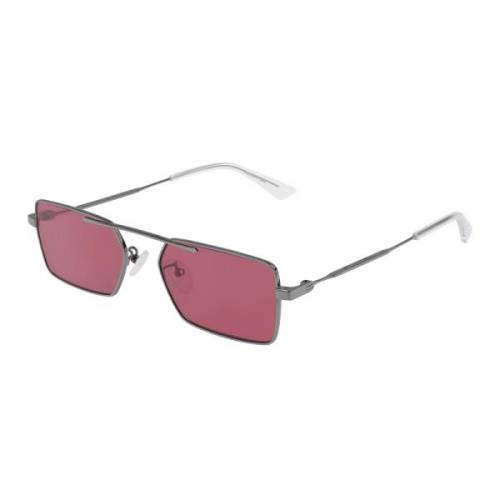 Rechthoekige zonnebril rood gunmetal frame Alexander McQueen , Gray , ...