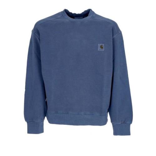 Elder Garment Dyed Crewneck Sweatshirt Carhartt Wip , Blue , Heren