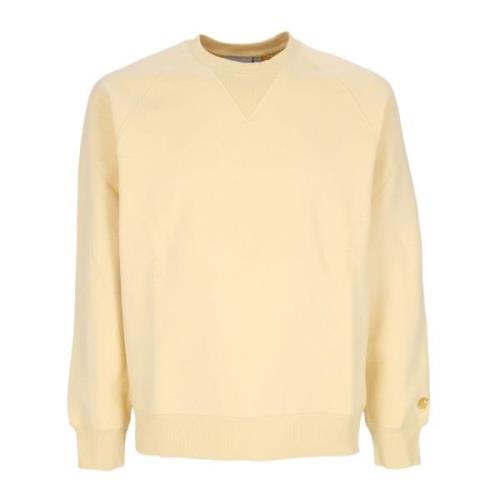 Citron/Goud Crewneck Sweatshirt Carhartt Wip , Beige , Heren