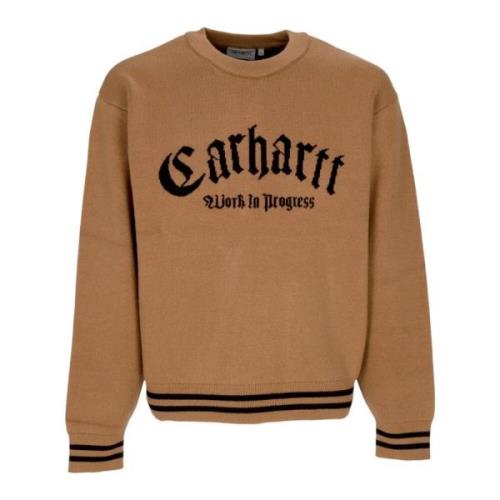 Onyx Crew-Neck Sweater Bruin/Zwart Heren Carhartt Wip , Brown , Heren