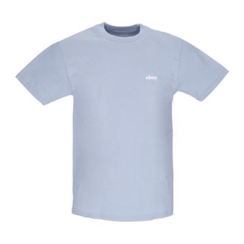 Klassiek Grijs Heren T-shirt Korte Mouw Obey , Blue , Heren