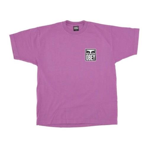 Iconisch Heren T-shirt Paars Obey , Purple , Heren