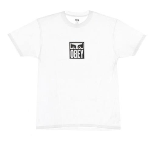 Klassieke Eyes Icon Tee Wit Heren Obey , White , Heren