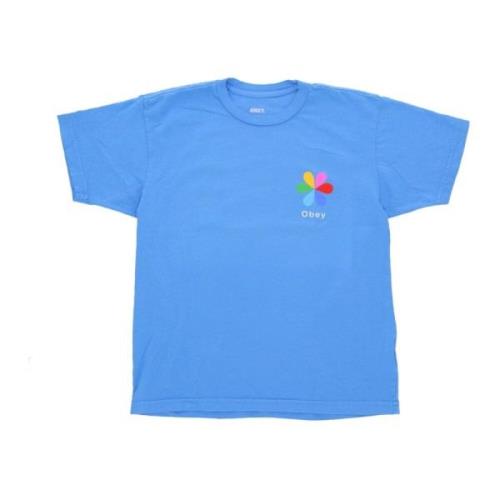 Tranquil Blue Heren T-shirt Korte Mouw Obey , Blue , Heren