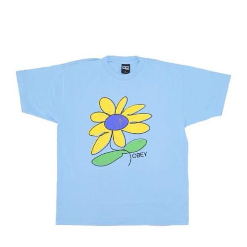 Hemelsblauwe Zonnebloem Tee Regular Fit Obey , Blue , Heren