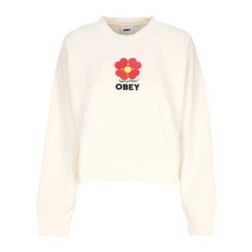 Amelia Crew Fleece Sweatshirt Obey , Beige , Dames