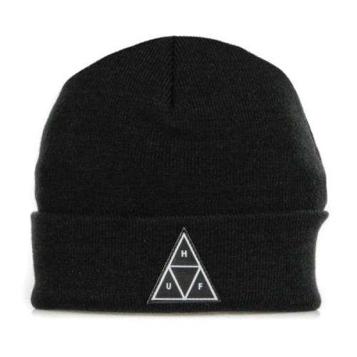 Zwarte Heren Beanie Hoed Essentials HUF , Black , Heren