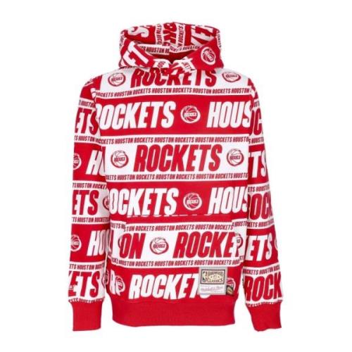 Houston Rockets Hoodie Mitchell & Ness , Red , Heren