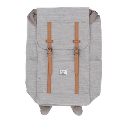 Lichtgrijze Crosshatch Rugzak met Laptopvak Herschel , Gray , Unisex