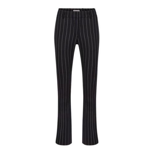 Blauwe Pinstripe Wol Straight Broek Nina Ricci , Multicolor , Dames