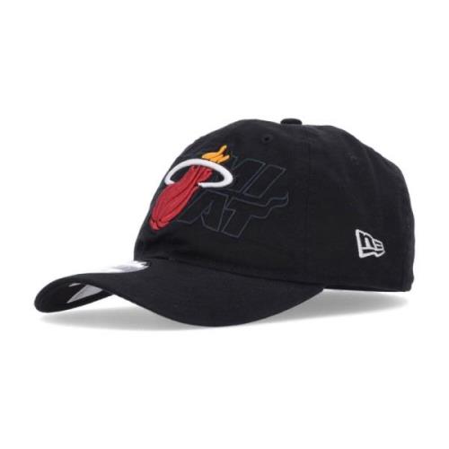 Miami Heat Gebogen Klep Pet New Era , Black , Unisex