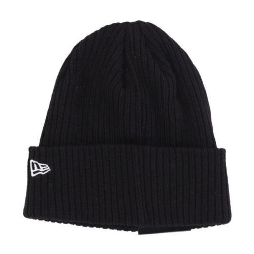 Zwarte Cuff Beanie Hoed New Era , Black , Unisex