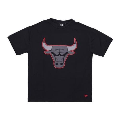 Chicago Bulls Mesh Tee Zwart/Rood New Era , Black , Heren