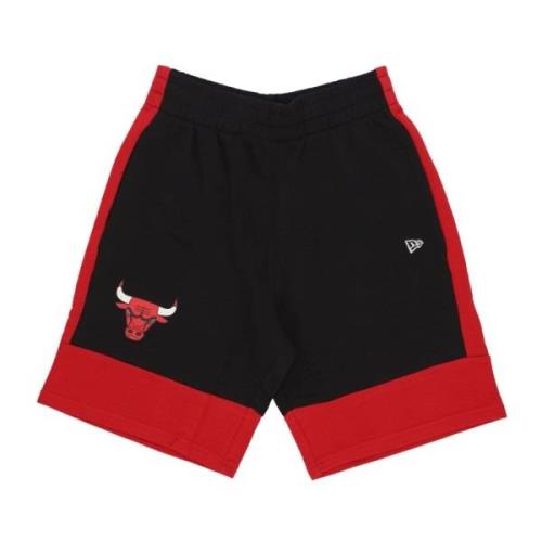 Chicago Bulls Kleurblok Shorts New Era , Black , Heren