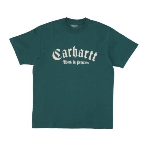 Onyx Tee Heren T-shirt Chervil/wax Carhartt Wip , Green , Heren