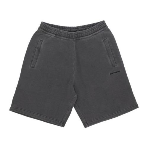 Zwarte Fleece Sweat Shorts Carhartt Wip , Black , Heren