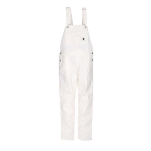 Canvas Bib Overall met Zakken Carhartt Wip , White , Dames